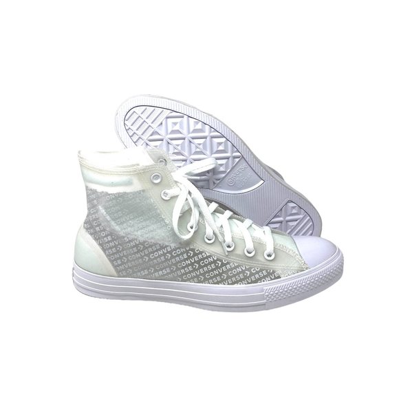 Converse Men's Size 165609C CTAS HI TRANSLUCENT WHITE Canvas Synthetic Sneakers - Picture 6 of 9
